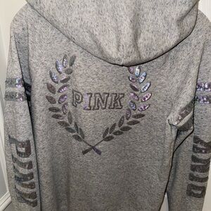 Victoria’s Secret PINK - Gray Hoodie with Sequins